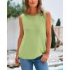 imageBTFBM Womens Sleeveless Sweater Vest 2025 Summer Crew Neck Ribbed Knit Lightweight Pullover Casual Loose Fit Tank TopsMint Green