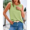 imageBTFBM Womens Sleeveless Sweater Vest 2025 Summer Crew Neck Ribbed Knit Lightweight Pullover Casual Loose Fit Tank TopsMint Green