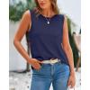 imageBTFBM Womens Sleeveless Sweater Vest 2025 Summer Crew Neck Ribbed Knit Lightweight Pullover Casual Loose Fit Tank TopsNavy