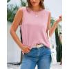 imageBTFBM Womens Sleeveless Sweater Vest 2025 Summer Crew Neck Ribbed Knit Lightweight Pullover Casual Loose Fit Tank TopsPink