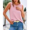 imageBTFBM Womens Sleeveless Sweater Vest 2025 Summer Crew Neck Ribbed Knit Lightweight Pullover Casual Loose Fit Tank TopsPink