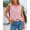 imageBTFBM Womens Sleeveless Sweater Vest 2025 Summer Crew Neck Ribbed Knit Lightweight Pullover Casual Loose Fit Tank TopsPink