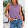 imageBTFBM Womens Sleeveless Sweater Vest 2025 Summer Crew Neck Ribbed Knit Lightweight Pullover Casual Loose Fit Tank TopsPurple
