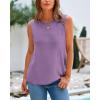 imageBTFBM Womens Sleeveless Sweater Vest 2025 Summer Crew Neck Ribbed Knit Lightweight Pullover Casual Loose Fit Tank TopsPurple