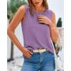 imageBTFBM Womens Sleeveless Sweater Vest 2025 Summer Crew Neck Ribbed Knit Lightweight Pullover Casual Loose Fit Tank TopsPurple