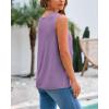 imageBTFBM Womens Sleeveless Sweater Vest 2025 Summer Crew Neck Ribbed Knit Lightweight Pullover Casual Loose Fit Tank TopsPurple