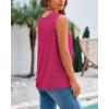 imageBTFBM Womens Sleeveless Sweater Vest 2025 Summer Crew Neck Ribbed Knit Lightweight Pullover Casual Loose Fit Tank TopsRose Red
