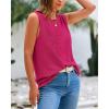 imageBTFBM Womens Sleeveless Sweater Vest 2025 Summer Crew Neck Ribbed Knit Lightweight Pullover Casual Loose Fit Tank TopsRose Red
