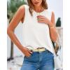 imageBTFBM Womens Sleeveless Sweater Vest 2025 Summer Crew Neck Ribbed Knit Lightweight Pullover Casual Loose Fit Tank TopsWhite