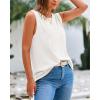 imageBTFBM Womens Sleeveless Sweater Vest 2025 Summer Crew Neck Ribbed Knit Lightweight Pullover Casual Loose Fit Tank TopsWhite
