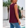 imageBTFBM Womens Sleeveless Sweater Vest 2025 Summer Crew Neck Ribbed Knit Lightweight Pullover Casual Loose Fit Tank TopsWine Red