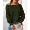 imageBTFBM Womens Trendy Off Shoulder Sweater 2024 Fall Long Sleeve Casual Loose Tunics Asymmetrical Pullover Going Out TopsArmy Green