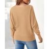 imageBTFBM Womens Trendy Off Shoulder Sweater 2024 Fall Long Sleeve Casual Loose Tunics Asymmetrical Pullover Going Out TopsKhaki