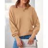 imageBTFBM Womens Trendy Off Shoulder Sweater 2024 Fall Long Sleeve Casual Loose Tunics Asymmetrical Pullover Going Out TopsKhaki