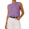 imageBTFBM Womens Sleeveless Sweater Vest 2025 Summer Crew Neck Ribbed Knit Lightweight Pullover Casual Loose Fit Tank TopsPurple