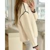imageBTFBM Fall Sweaters for Women 2025 Trendy Casual Crew Neck Long Sleeve Loose Ribbed Knit Sweater Pullover Jumper TopsSolid Beige