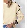 imageBTFBM Fall Sweaters for Women 2025 Trendy Casual Crew Neck Long Sleeve Loose Ribbed Knit Sweater Pullover Jumper TopsSolid Beige