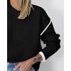 imageBTFBM Fall Sweaters for Women 2025 Trendy Casual Crew Neck Long Sleeve Loose Ribbed Knit Sweater Pullover Jumper TopsSolid Black