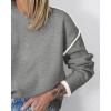 imageBTFBM Fall Sweaters for Women 2025 Trendy Casual Crew Neck Long Sleeve Loose Ribbed Knit Sweater Pullover Jumper TopsSolid Grey