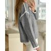 imageBTFBM Fall Sweaters for Women 2025 Trendy Casual Crew Neck Long Sleeve Loose Ribbed Knit Sweater Pullover Jumper TopsSolid Grey