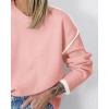 imageBTFBM Fall Sweaters for Women 2025 Trendy Casual Crew Neck Long Sleeve Loose Ribbed Knit Sweater Pullover Jumper TopsSolid Pink