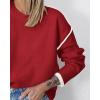 imageBTFBM Fall Sweaters for Women 2025 Trendy Casual Crew Neck Long Sleeve Loose Ribbed Knit Sweater Pullover Jumper TopsSolid Red