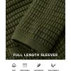 imageBTFBM Women Cardigan Sweaters Fall Fashion 2024 Button Down Long Sleeve Chunky Knit Open Front Tweed Jacket OuterwearSolid Army Green