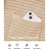 imageBTFBM Women Cardigan Sweaters Fall Fashion 2024 Button Down Long Sleeve Chunky Knit Open Front Tweed Jacket OuterwearSolid Beige