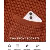 imageBTFBM Women Cardigan Sweaters Fall Fashion 2024 Button Down Long Sleeve Chunky Knit Open Front Tweed Jacket OuterwearSolid Caramel
