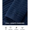 imageBTFBM Women Cardigan Sweaters Fall Fashion 2024 Button Down Long Sleeve Chunky Knit Open Front Tweed Jacket OuterwearSolid Navy