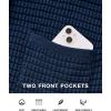 imageBTFBM Women Cardigan Sweaters Fall Fashion 2024 Button Down Long Sleeve Chunky Knit Open Front Tweed Jacket OuterwearSolid Navy