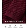 imageBTFBM Women Cardigan Sweaters Fall Fashion 2024 Button Down Long Sleeve Chunky Knit Open Front Tweed Jacket OuterwearSolid Wine Red