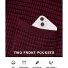 imageBTFBM Women Cardigan Sweaters Fall Fashion 2024 Button Down Long Sleeve Chunky Knit Open Front Tweed Jacket OuterwearSolid Wine Red