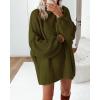 imageBTFBM Womens Long Pullover Sweaters 2025 Fall Winter Mock Neck Long Sleeve Thick Oversized Casual Knitted Jumper TopsArmy Green