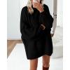 imageBTFBM Womens Long Pullover Sweaters 2025 Fall Winter Mock Neck Long Sleeve Thick Oversized Casual Knitted Jumper TopsBlack
