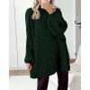 imageBTFBM Womens Long Pullover Sweaters 2025 Fall Winter Mock Neck Long Sleeve Thick Oversized Casual Knitted Jumper TopsDark Green
