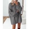 imageBTFBM Womens Long Pullover Sweaters 2025 Fall Winter Mock Neck Long Sleeve Thick Oversized Casual Knitted Jumper TopsGrey