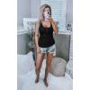 imageBTFBM Womens Summer Ribbed Tank Tops Crew Neck Button Down Slim Fit Basic Sleeveless Tunic Blouse Casual Henley ShirtsBlack