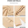 imageBTFBM Womens Sweaters Fall Winter Clothes 2025 Long Sleeve Button Down Ruffle Crew Neck Casual Knitted Pullover TopsSolid Apricot