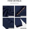 imageBTFBM Womens Sweaters Fall Winter Clothes 2025 Long Sleeve Button Down Ruffle Crew Neck Casual Knitted Pullover TopsSolid Bright Blue