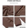 imageBTFBM Womens Sweaters Fall Winter Clothes 2025 Long Sleeve Button Down Ruffle Crew Neck Casual Knitted Pullover TopsSolid Brown Camel