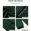 imageBTFBM Womens Sweaters Fall Winter Clothes 2025 Long Sleeve Button Down Ruffle Crew Neck Casual Knitted Pullover TopsSolid Dark Green