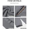 imageBTFBM Womens Sweaters Fall Winter Clothes 2025 Long Sleeve Button Down Ruffle Crew Neck Casual Knitted Pullover TopsSolid Grey
