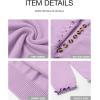 imageBTFBM Womens Sweaters Fall Winter Clothes 2025 Long Sleeve Button Down Ruffle Crew Neck Casual Knitted Pullover TopsSolid Grey Purple
