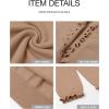 imageBTFBM Womens Sweaters Fall Winter Clothes 2025 Long Sleeve Button Down Ruffle Crew Neck Casual Knitted Pullover TopsSolid Khaki