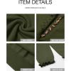 imageBTFBM Womens Sweaters Fall Winter Clothes 2025 Long Sleeve Button Down Ruffle Crew Neck Casual Knitted Pullover TopsSolid Olive Green