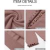 imageBTFBM Womens Sweaters Fall Winter Clothes 2025 Long Sleeve Button Down Ruffle Crew Neck Casual Knitted Pullover TopsSolid Pink