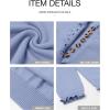 imageBTFBM Womens Sweaters Fall Winter Clothes 2025 Long Sleeve Button Down Ruffle Crew Neck Casual Knitted Pullover TopsSolid Sky Blue