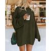 imageBTFBM 2025 Womens Sweaters Casual Crewneck Long Sleeve Oversized Sweater Dress Fall Winter Loose Slouchy Soft PulloverSolid Army Green