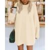 imageBTFBM 2025 Womens Sweaters Casual Crewneck Long Sleeve Oversized Sweater Dress Fall Winter Loose Slouchy Soft PulloverSolid Beige